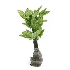 Unique Bargains Aquarium Fishbowl Decorations Plastic Plant Landscape Ornament w/ Weighted Base