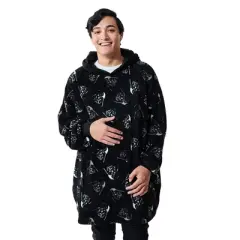 Star Wars Spaceships All-Over Print BlackHooded Wearable Oversize Blanket-OSFA