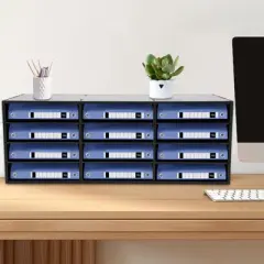 YIYIBYUS Countertop Literature Organizer, Desktop Bill Paper Organizer for Office Home