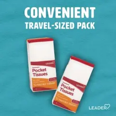 Leader - Pocket Tissues Pack, 15 Ct