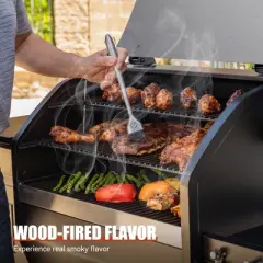 ZPG-10002B Wood Pellet Grill BBQ Smoker Digital Control with Cover - Black - Z Grills