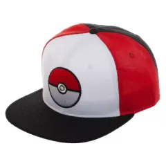 Pokemon Pokeball Adjustable Hat with Pre-Curved Bill