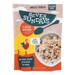 Seven Sundays Apple Cinnamon Almond Muesli Cereal - Case of 6/12 oz