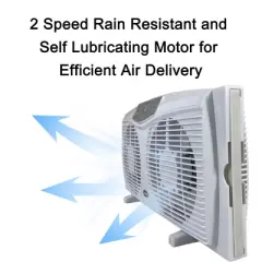 Optimus 8 in. Electric Reversible Twin Window Fan with Thermostat