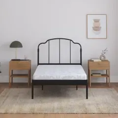 RealRooms Slumber Space 5-Inch Polyester Filled Mattress with Jacquard Cover, Twin, White