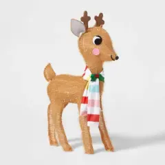 28" Tinsel Fabric Reindeer Christmas Novelty Sculpture Light - Wondershop&trade;