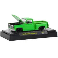 1973 Chevrolet Cheyenne 10 Truck "I" Bright Green "Diecastz Collectors" Ltd Ed to 5750 pcs 1/64 Diecast Model Car by M2 Machines