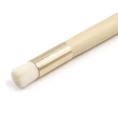 Unique Bargains Soft Wood Handle Nose Pore Face Cleaning Washing Facial Brush Tools Beige 1Pc