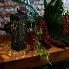 LumaBase Solar-Powered Garden/Tabletop Lights, Black - Set of 4