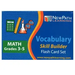 NewPath Learning Math Vocabulary Flash Cards, Grades 3-5