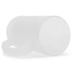 100 North Freezable Beer Stein Mug With Thumb Grip Handle, 16 Ounce Frosted Glass, Tabby Cat Paint Splatter