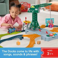 Thomas & Friends Motorized Toy Train Set Talking Cranky Delivery Track Playset