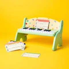 Piano - Gigglescape&trade;: Musical Toy for Toddlers, Plays Music, Ages 3+, Includes Batteries, 7 Pieces, Stainless Steel & Wood