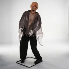6 Ft. Animated Standing Zombie Halloween Decoration