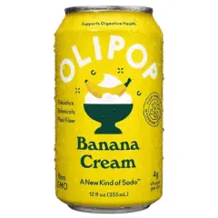 OLIPOP Banana Cream Soda - 12ct/12 fl oz Cans