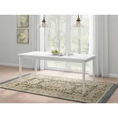 72" Cambridge Farmhouse Fully Painted Turned Leg Rectangular Dining Table White - Threshold&trade;