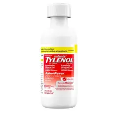 Infants' Tylenol Pain & Fever Reducer Liquid - Acetaminophen - Dye-Free Cherry - 2 fl oz