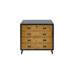 Payton Mid-Century Wood Lateral File Storage File Drawer Black - Martin Furniture