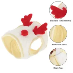 Unique Bargains Holiday Christmas Dog Hat Pompoms Headwear Costume Red