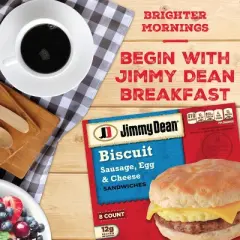 Jimmy Dean Frozen Sausage Egg & Cheese Biscuit - 8ct/36oz