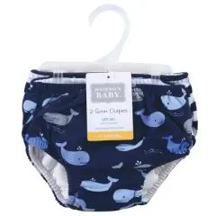 Hudson Baby Infant and Toddler Boy Swim Diapers, Whales