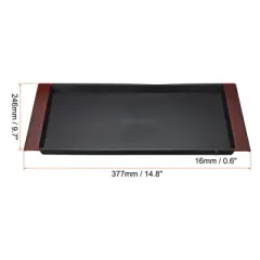 Unique Bargains Japanese Style Wood Grain Rectangular Plastic Serving Tray 1 Pc