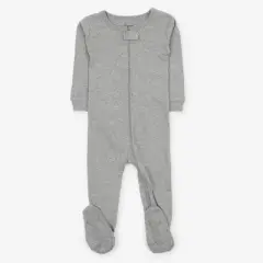 Leveret Matching Family Pajamas &ndash; Solid Light Gray &ndash; 100% Cotton &ndash; Customizable for Personalization