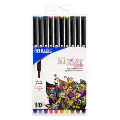 BAZIC Products&reg; Skylar 0.4 mm Fineliner Pen, 10 Per Pack, 3 Packs