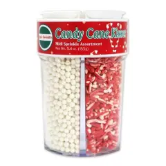 Mystic Sprinkles Candy Cane Kisses Midi Sprinkle Assortment 5.4oz