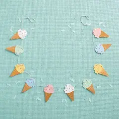 Ice Cream Garland with Gold Metallic - Spritz&trade;