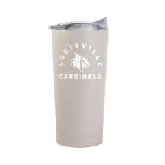 NCAA Louisville Cardinals Sand Powder Coat Tumbler - 20oz: Insulated Stainless Steel Drinkware