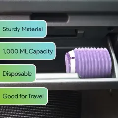 FifthPulse Disposable Lavender Emesis Bags, Barf Bags for Kids & Adults, Vomit Bags for Traveling, Great for Motion Sickness & Nausea