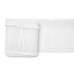 BreathableBaby Breathable Mesh Crib Liner - Deluxe Ruffle Collection - White