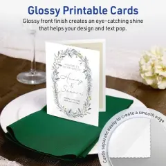 Avery Printable Note Cards, 4.25" x 5.5", Glossy White, 20ct