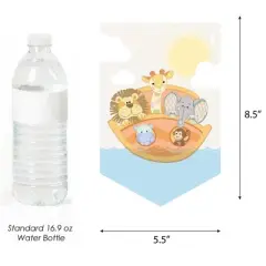 Big Dot of Happiness Noah's Ark - Baby Shower Bunting Banner - Animal Party Decorations - Welcome Baby