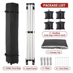 10x10 FT Pop Up Canopy Tent, Easy Set Up Tent, Instant Sun Shelter Canopy with Wheeled Bag for Parties, Beach, Outdoor