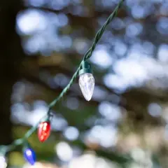 Northlight Patriotic LED C7 Christmas Lights - Red, White and Blue - 16' Green Wire - 25ct