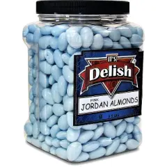Pastel Light Blue Jordan Almonds by It's Delish, 3.5 lbs Jumbo Container