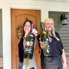 Big Dot of Happiness You've Been Boozed - Ghost Halloween Party Decorations for Women and Men - Wine Bottle Label Stickers - Set of 4