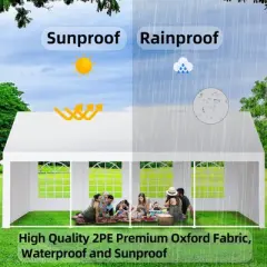 Outdoor Gazebo Tent for Events , Removable Sidewalls, 3 Storage Bags, Waterproof, Easy Setup, Ideal for Backyard Parties, Weddings