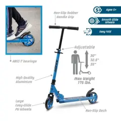 New Bounce Kick Scooter for Kids with Adjustable Handlebar - GoScoot Sprint For Children ages 5 and up