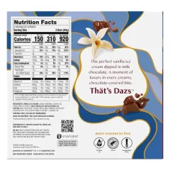 Haagen Dazs Vanilla Milk Mini Frozen Dessert - 11.1oz/6ct