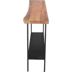 Donald Acacia Wood Console Table Iron Natural - ZM Home