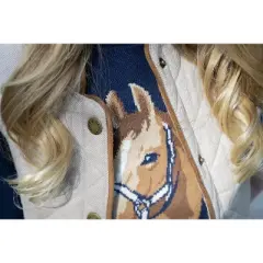 Hope & Henry Girls' Horse Intarsia Pullover Sweater, Infant