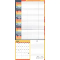 Trends International Inc. 2023-24 Wall Calendar 12"x12" Family Planner with Stickers