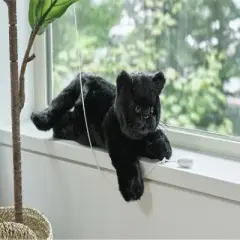 Bearington Collection Plush Stuffed Animal Black Cat, 15"