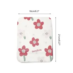 Unique Bargains Women Makeup Mirror for Travel Red Pink 1 Pc