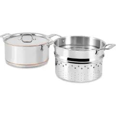 All-Clad Copper Core 5 Ply Stainless Steel Cookware Set 15 Piece Sliver