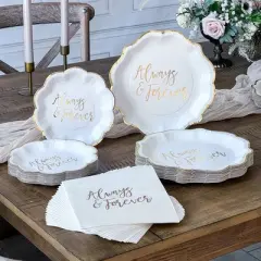 Kate Aspen Always & Forever 72 Piece Party Tableware Set (24 Guests) | 00247NA-KIT