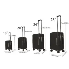 Kumasinova 6Pcs ABS Hardshell Luggage Set,Expandable Travel Suitcase with Lock,18/20/24/28" Carry-On&Checked Spinner Suitcase,Lightweight